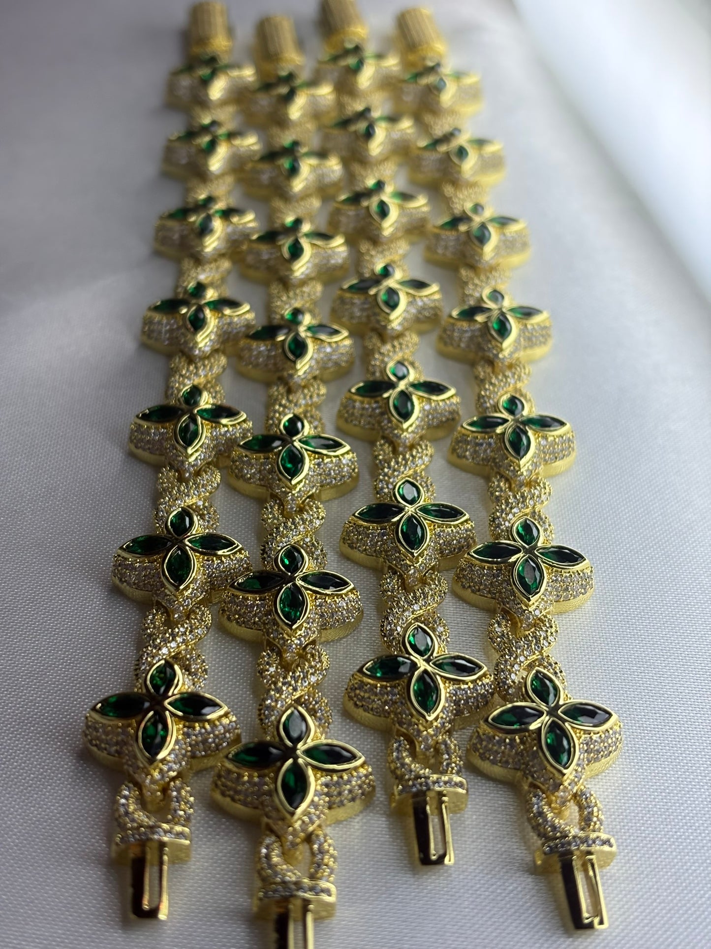 Endless Sparkle™ Moissanite Armband – Gold Green (8 inch) | GRA-gecertificeerd