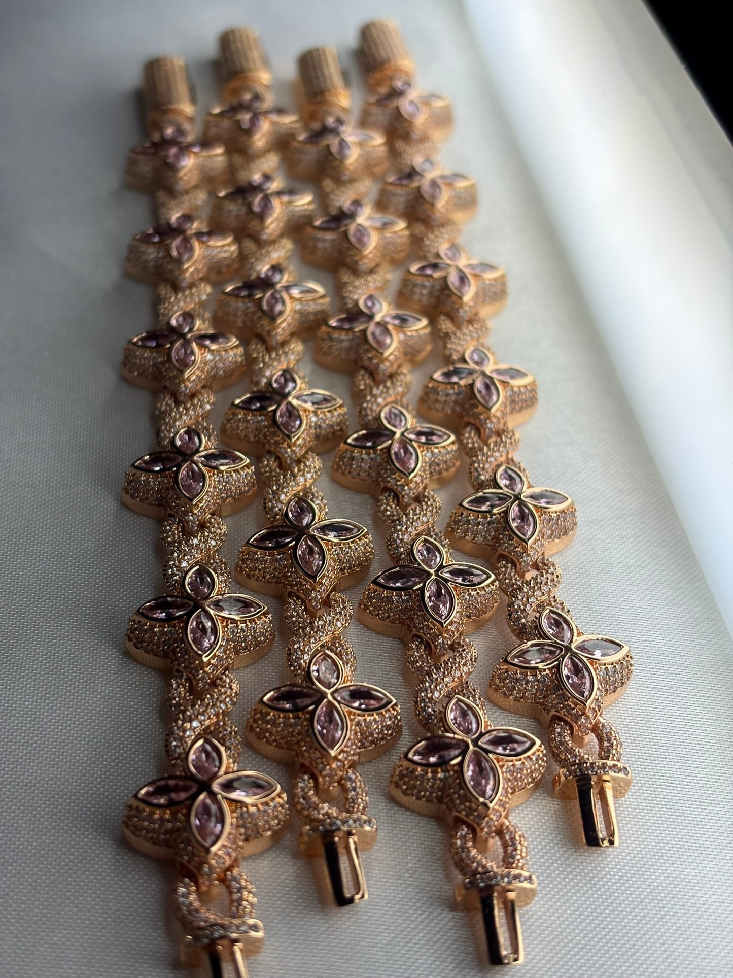 Endless Sparkle™ Moissanite Armband – Rose pink (7 inch) | GRA-gecertificeerd