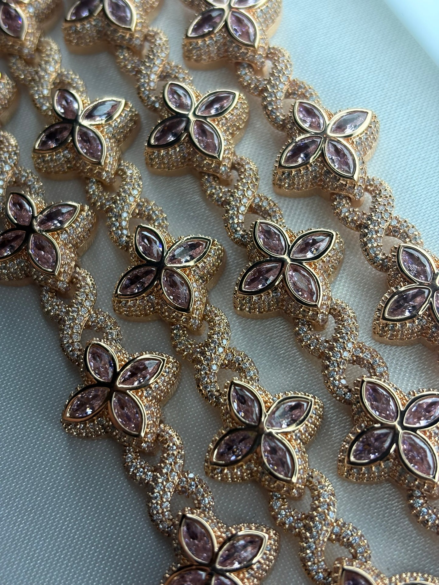 Endless Sparkle™ Moissanite Armband – Rose pink (7 inch) | GRA-gecertificeerd