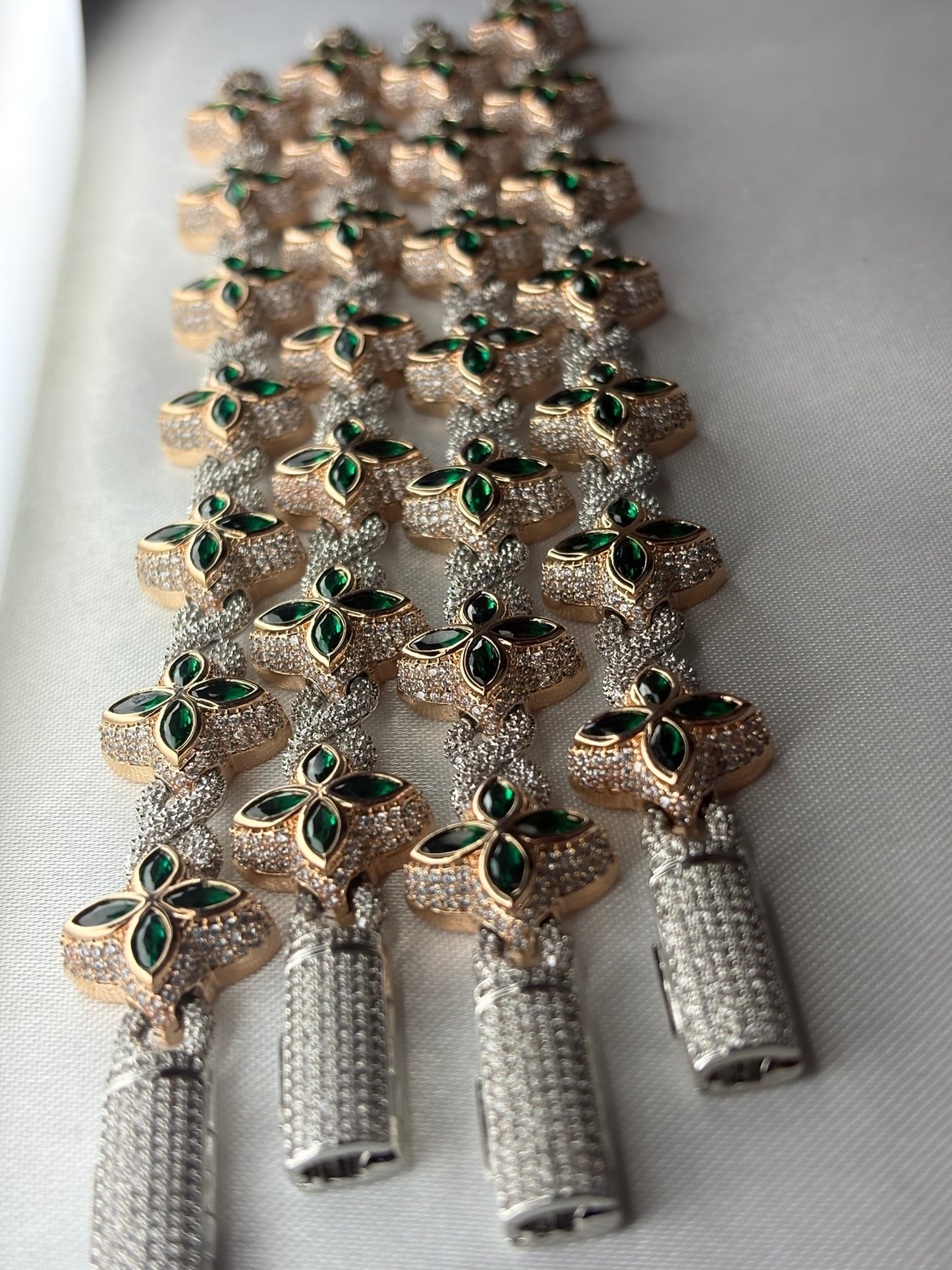 Endless Sparkle™ Moissanite Armband – Silver Rose Green (8 inch) | GRA-gecertificeerd